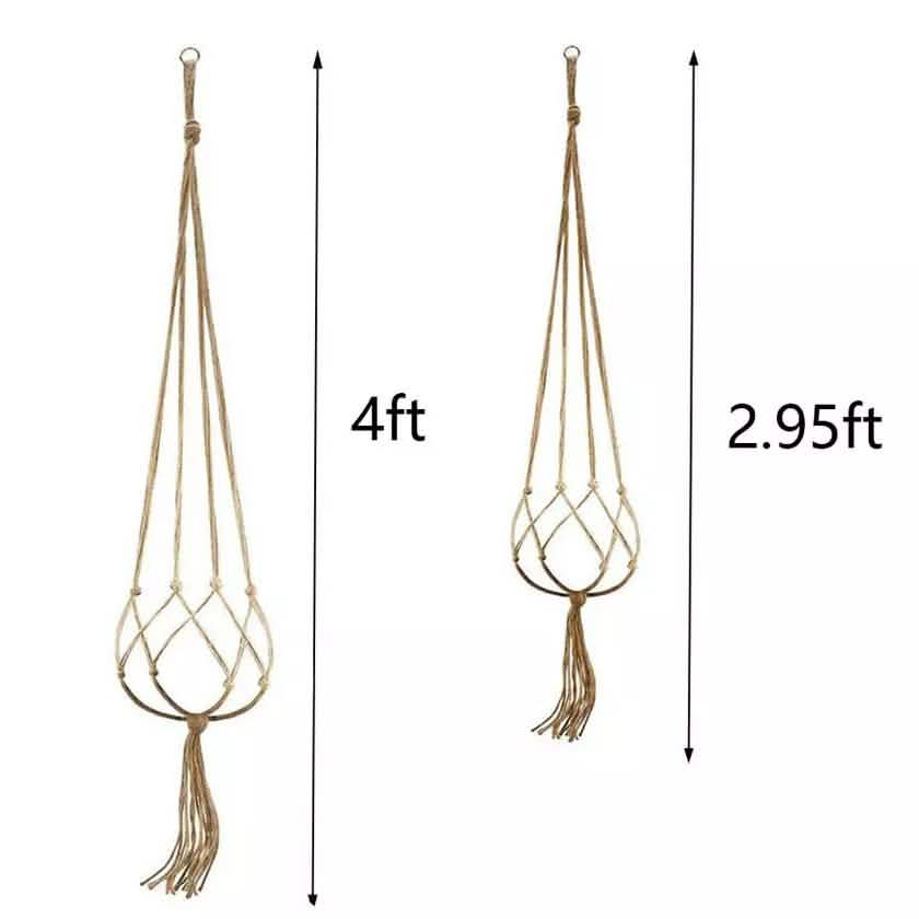 2-Pack: Indoor Outdoor Hanging Pot Rope Net Macrame Plant Hanger - Image 3