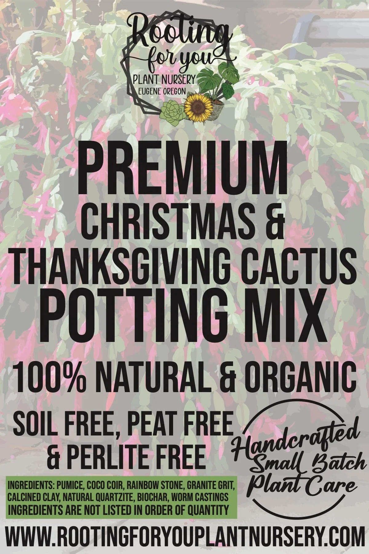 Christmas & Thanksgiving Cactus Premium Potting Mix - Image 2