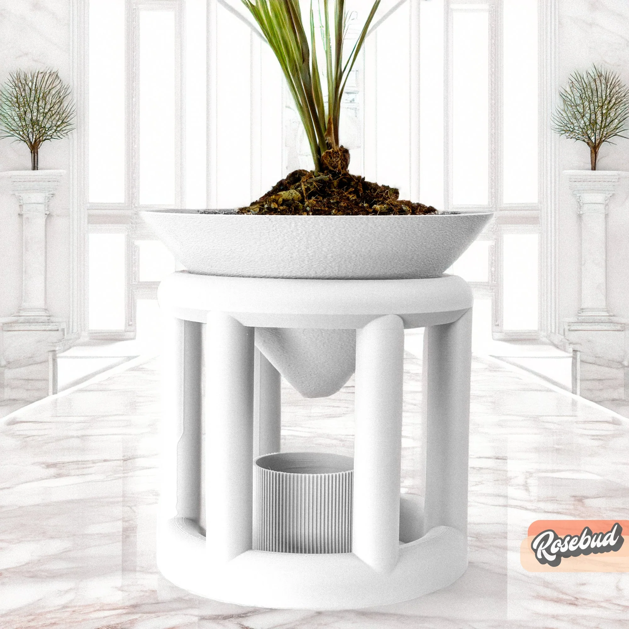 Conduit Plant Stand with Planter & Catch - Image 17