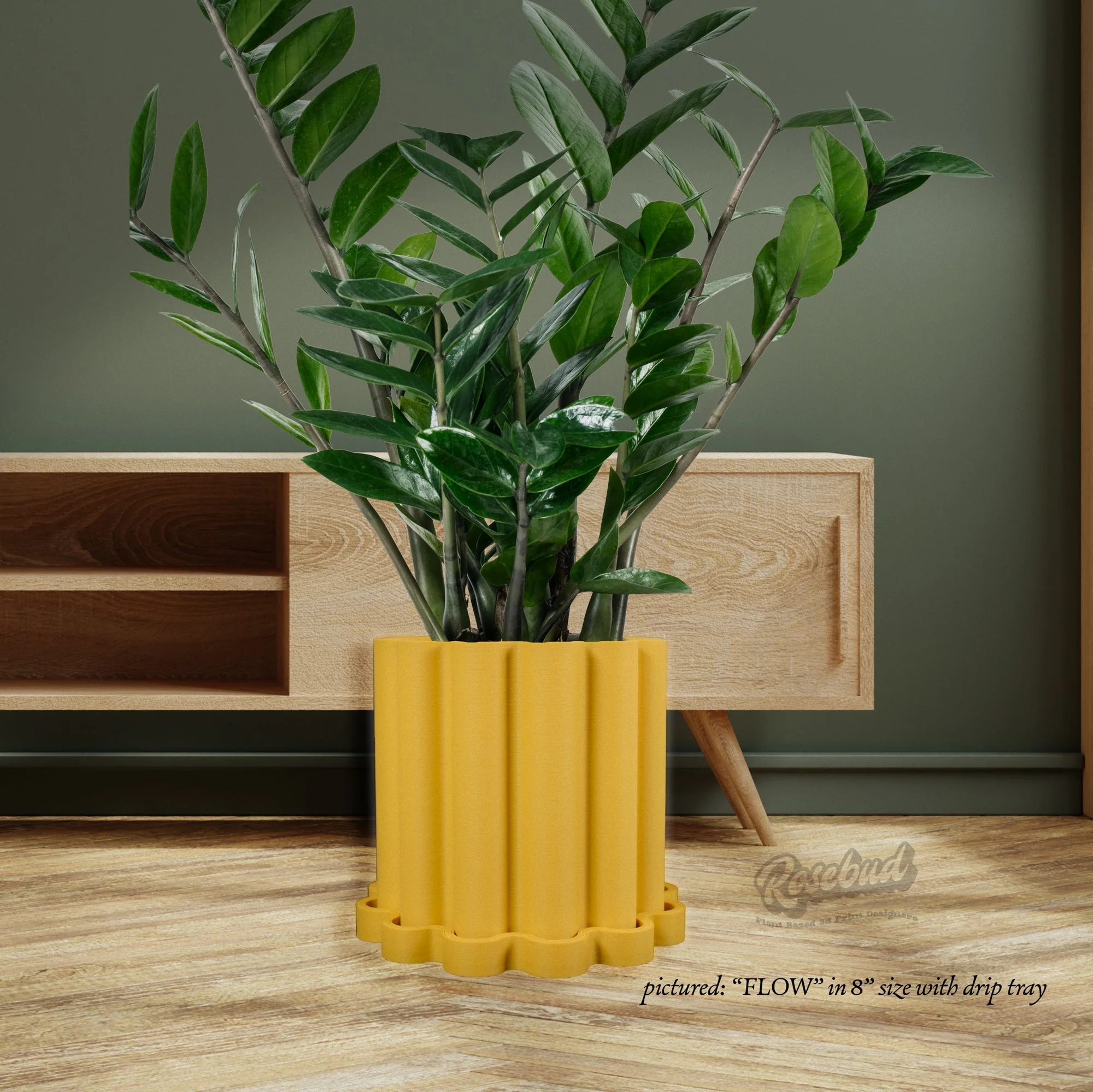 Funky Flow Planter with Drainage and Unique Tray - Image 3