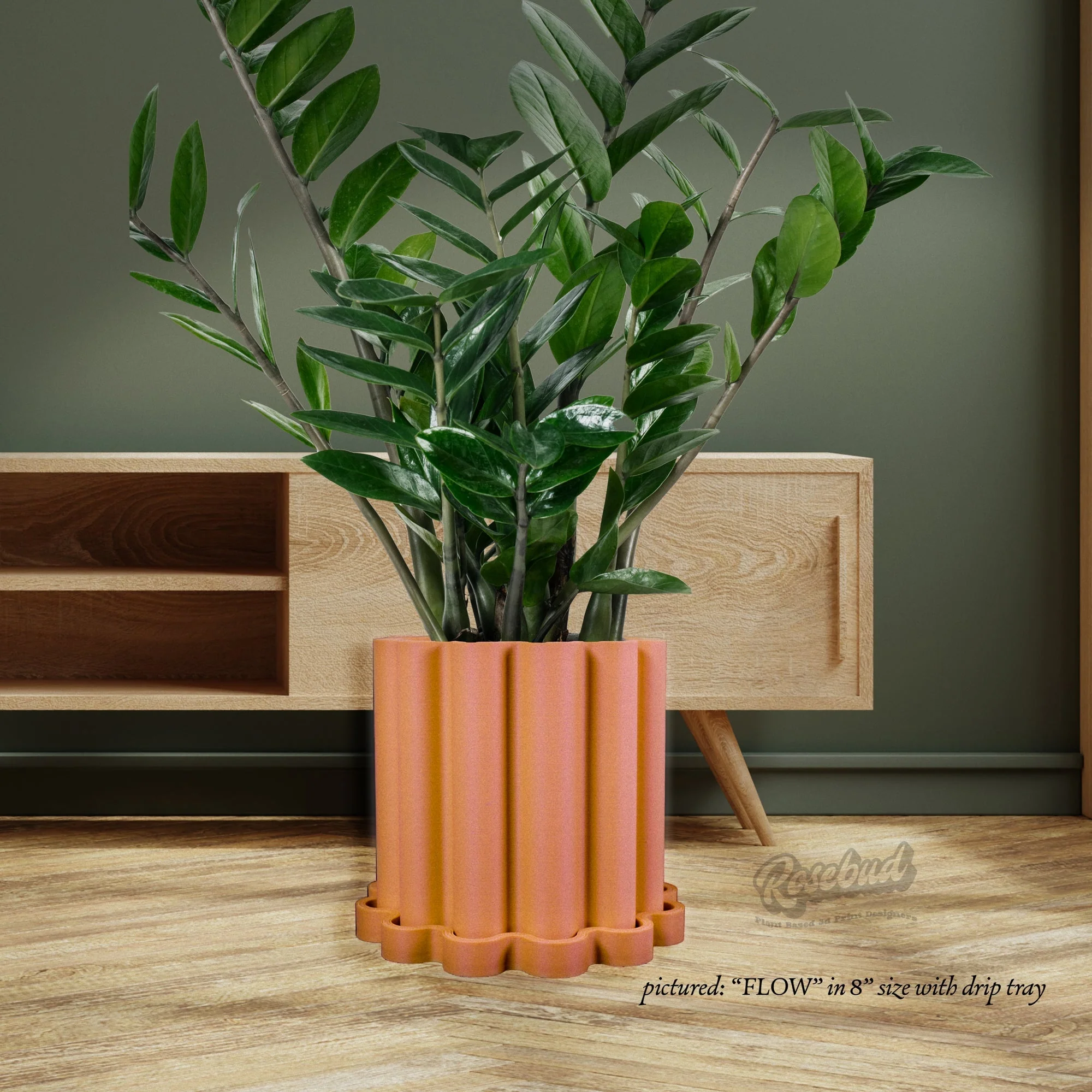 Funky Flow Planter with Drainage and Unique Tray - Image 5
