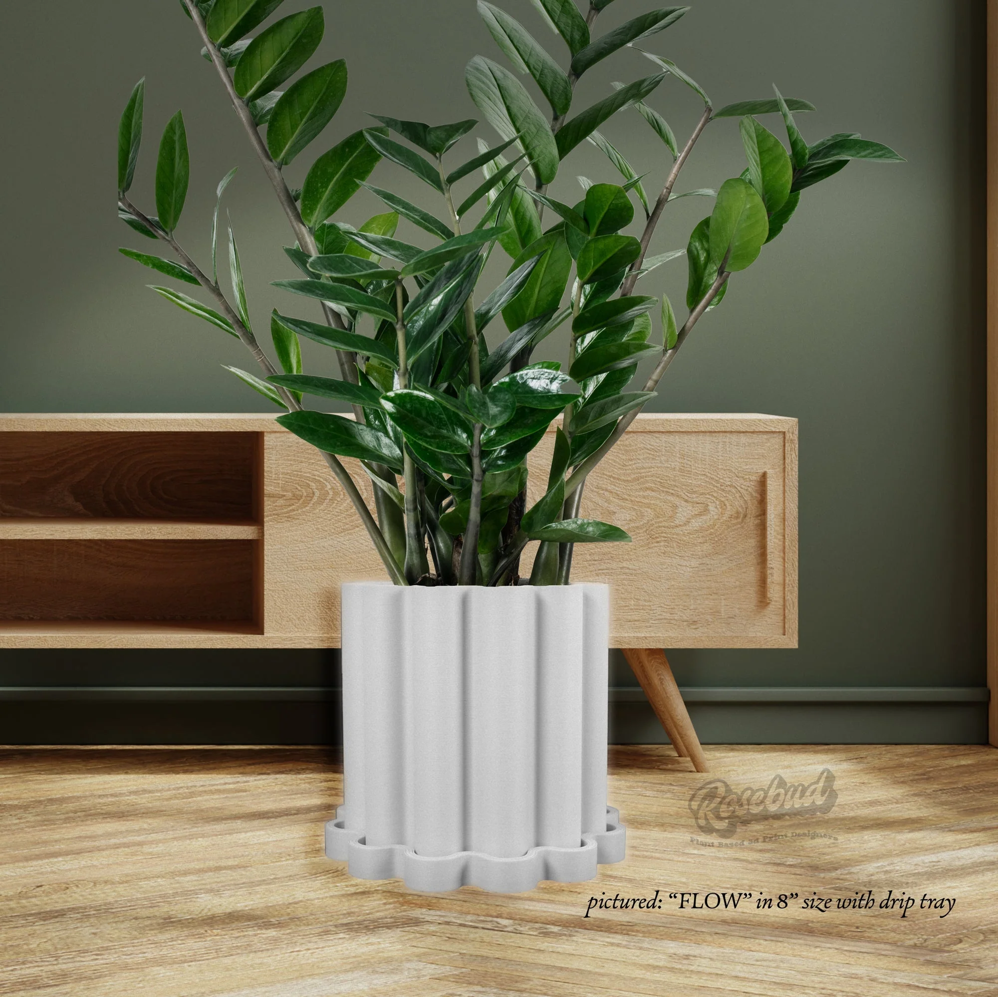 Funky Flow Planter with Drainage and Unique Tray - Image 6