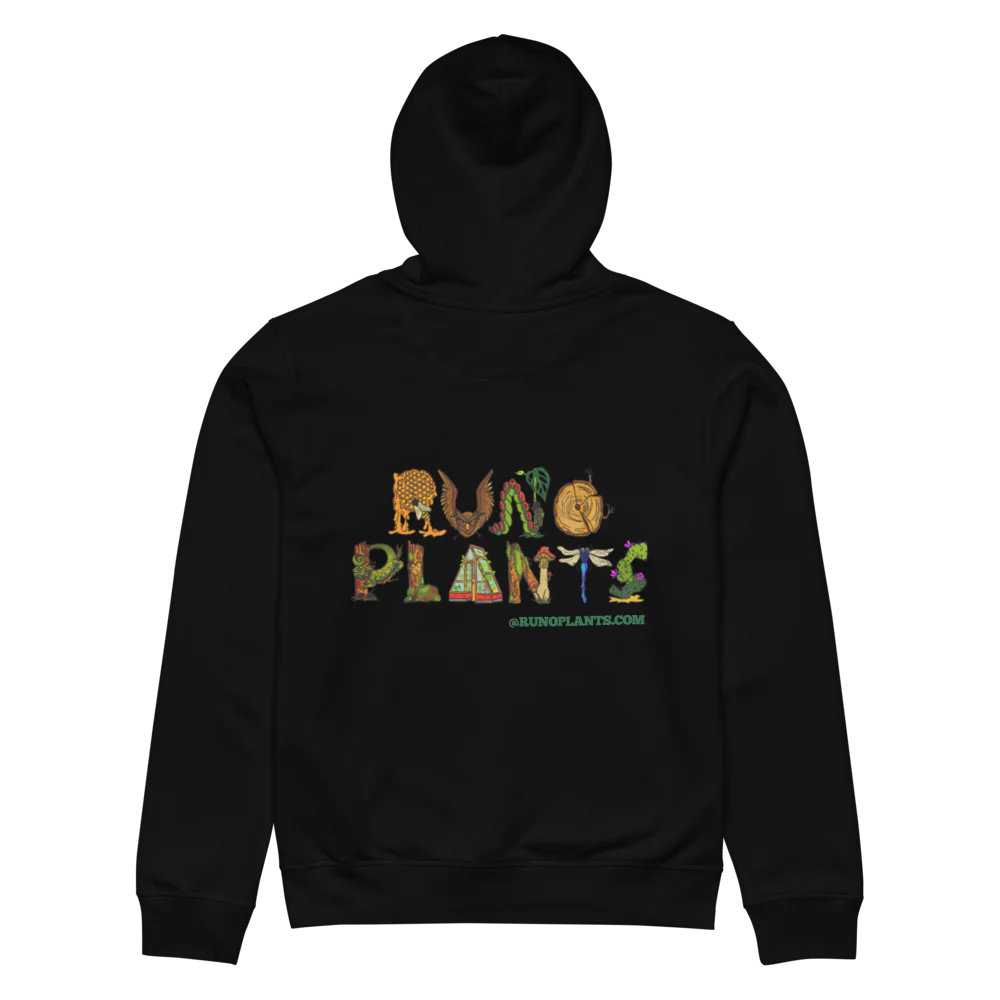 Runo Plants Merch | Introverted But Willing to Talk About Plants | Unisex Organic Mid-Weight Hoodie - Image 3