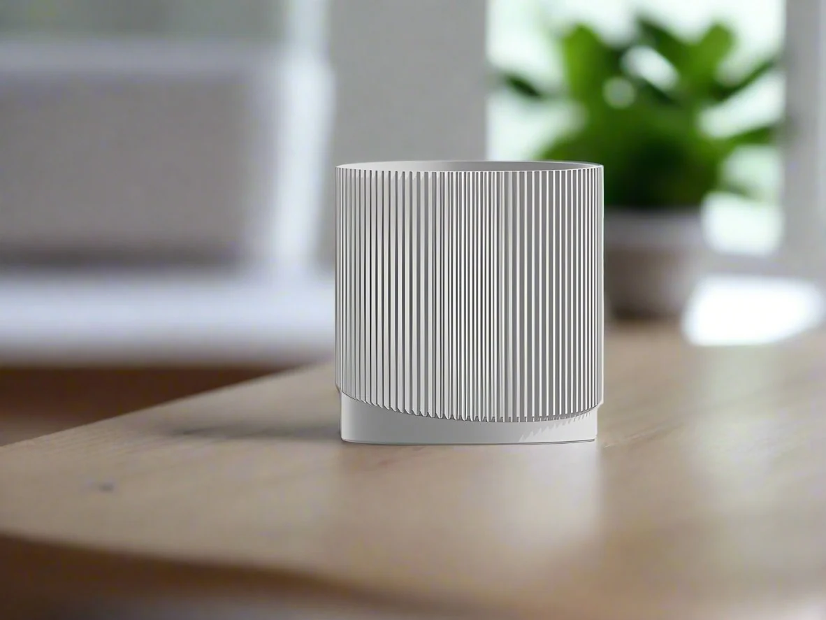 Mid-Century Ribbed Planter with Drainage and Saucer in Multiple Colors, 3D Printed Planter with Unique Modern Design, Lightweight, Wave - Image 20