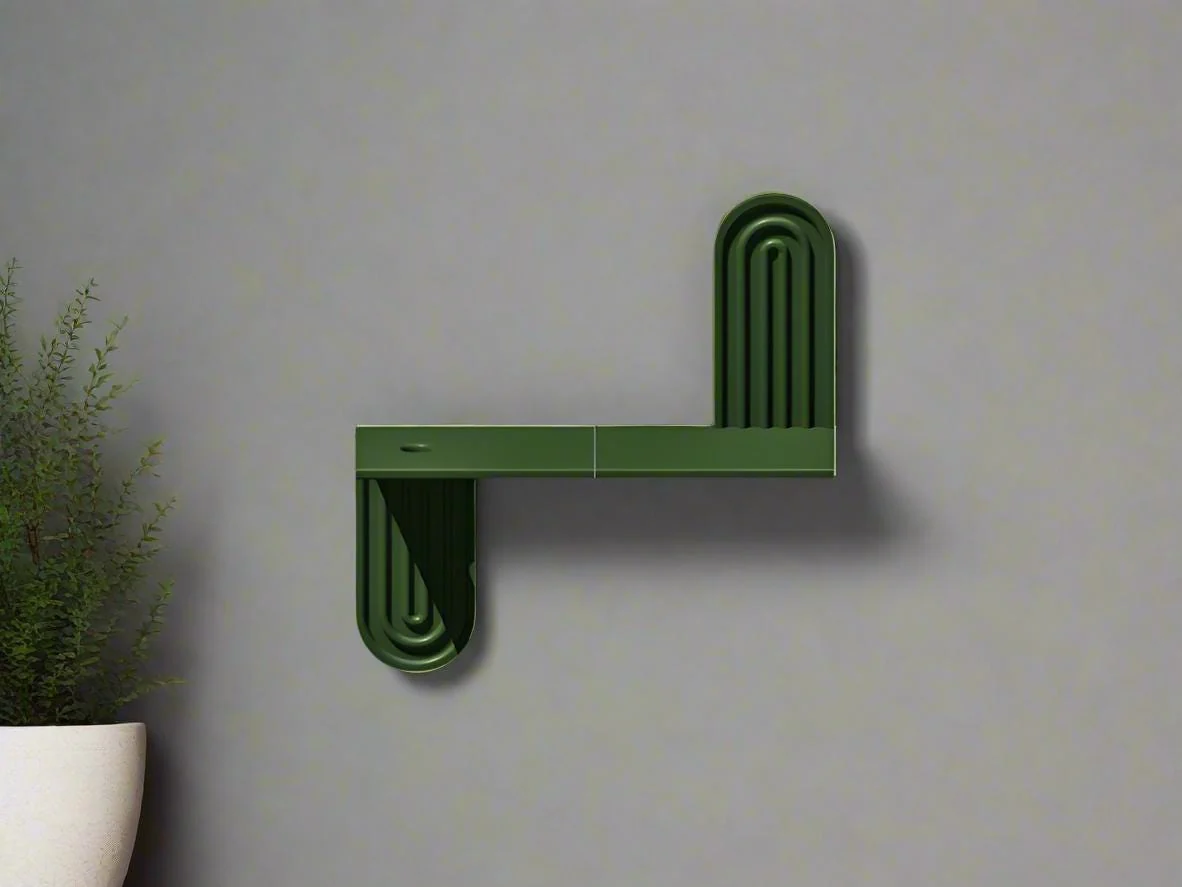 Modern Floating Wall Shelf, Unique Arch Oval Home Decor, 3D Printed Propagation or Reed Diffuser Shelf, Wall Shelf Catchall, Entryway Decor - Image 9