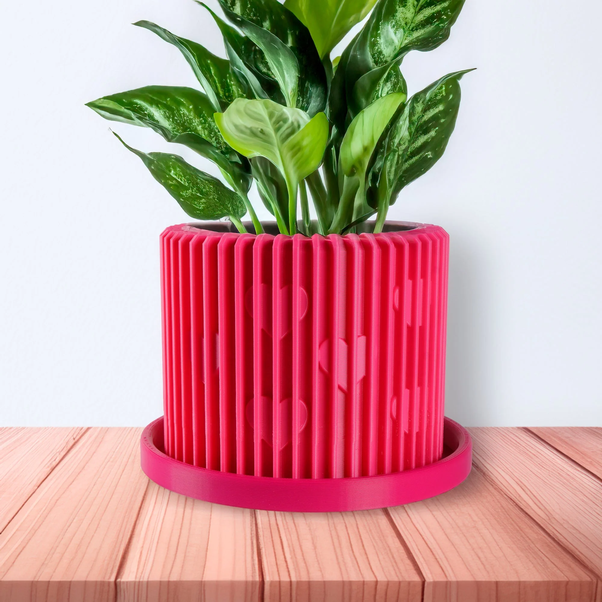 Modern Heart-Shaped Planter with Drainage & Saucer – Unique Valentine’s Day Gift for Plant Lovers, 3d Printed Planter Home Hosting Decor, - Image 3