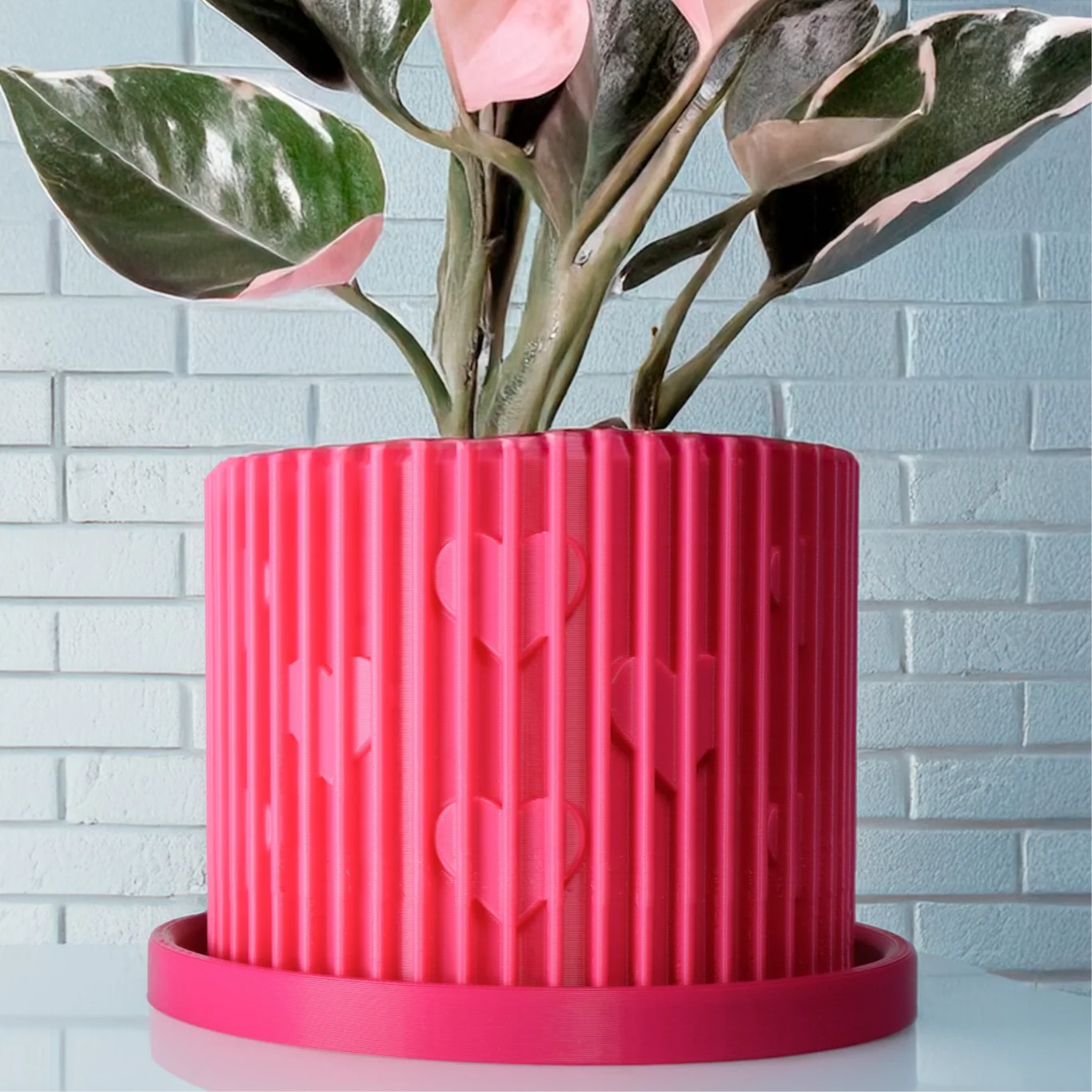 Modern Heart-Shaped Planter with Drainage & Saucer – Unique Valentine’s Day Gift for Plant Lovers, 3d Printed Planter Home Hosting Decor, - Image 34
