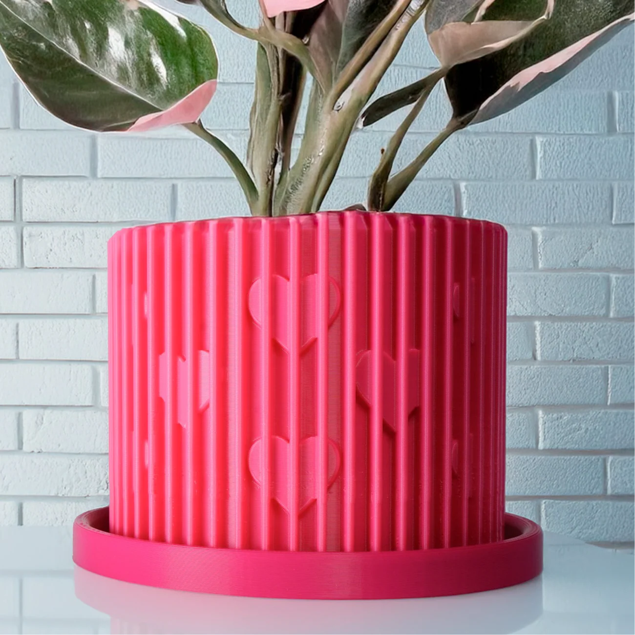 Modern Heart-Shaped Planter with Drainage & Saucer – Unique Valentine’s Day Gift for Plant Lovers, 3d Printed Planter Home Hosting Decor, - Image 35