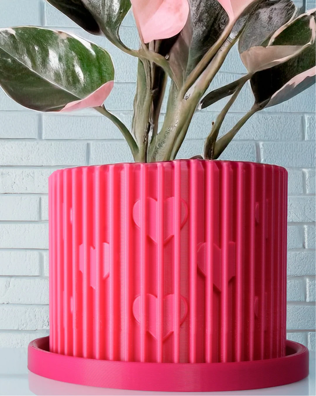 Modern Heart-Shaped Planter with Drainage & Saucer – Unique Valentine’s Day Gift for Plant Lovers, 3d Printed Planter Home Hosting Decor, - Image 36