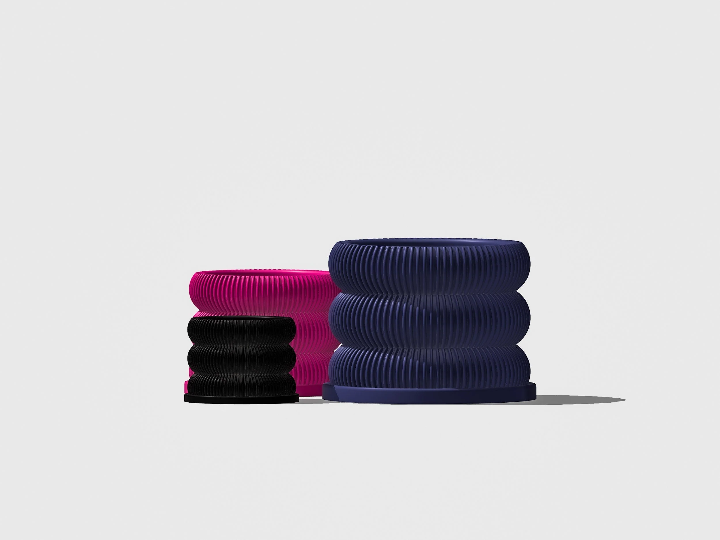 Ribbed Bubble Plant Pot With Drainage and Saucer - Image 13