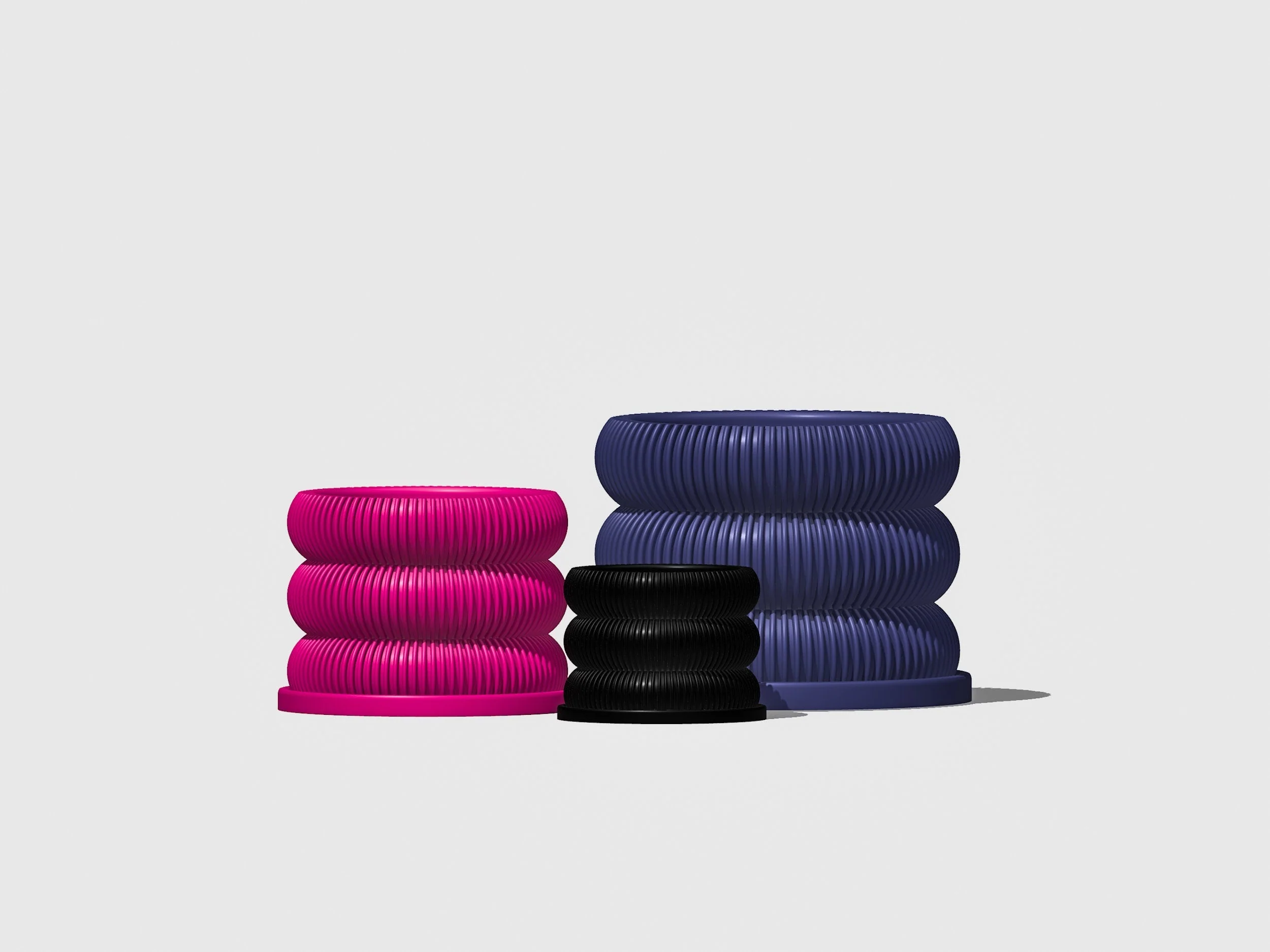 Ribbed Bubble Plant Pot With Drainage and Saucer - Image 14