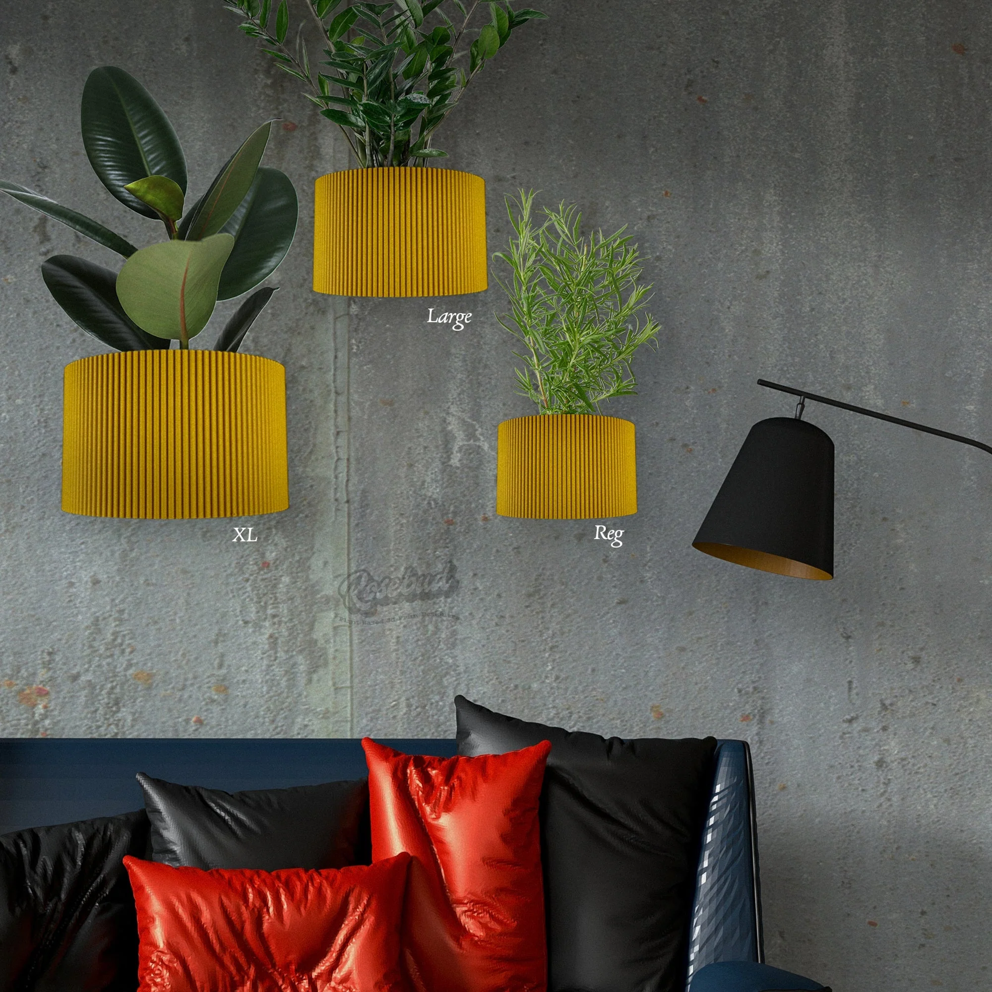 Ribbed Wall Planter - Image 2