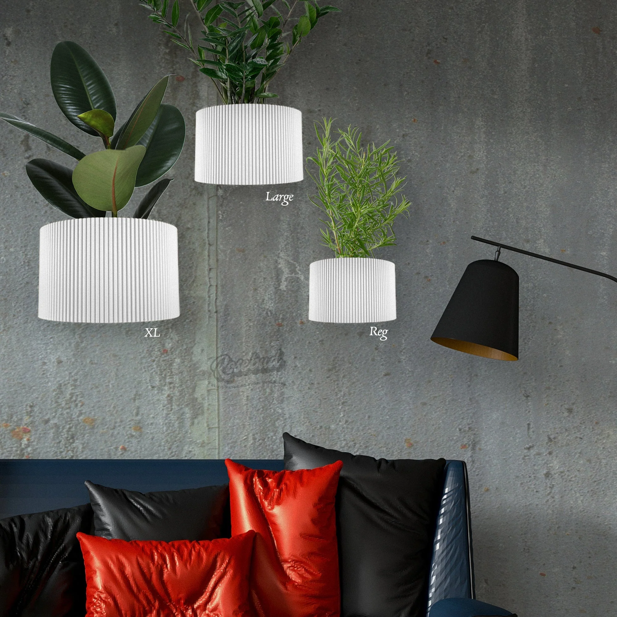 Ribbed Wall Planter - Image 6