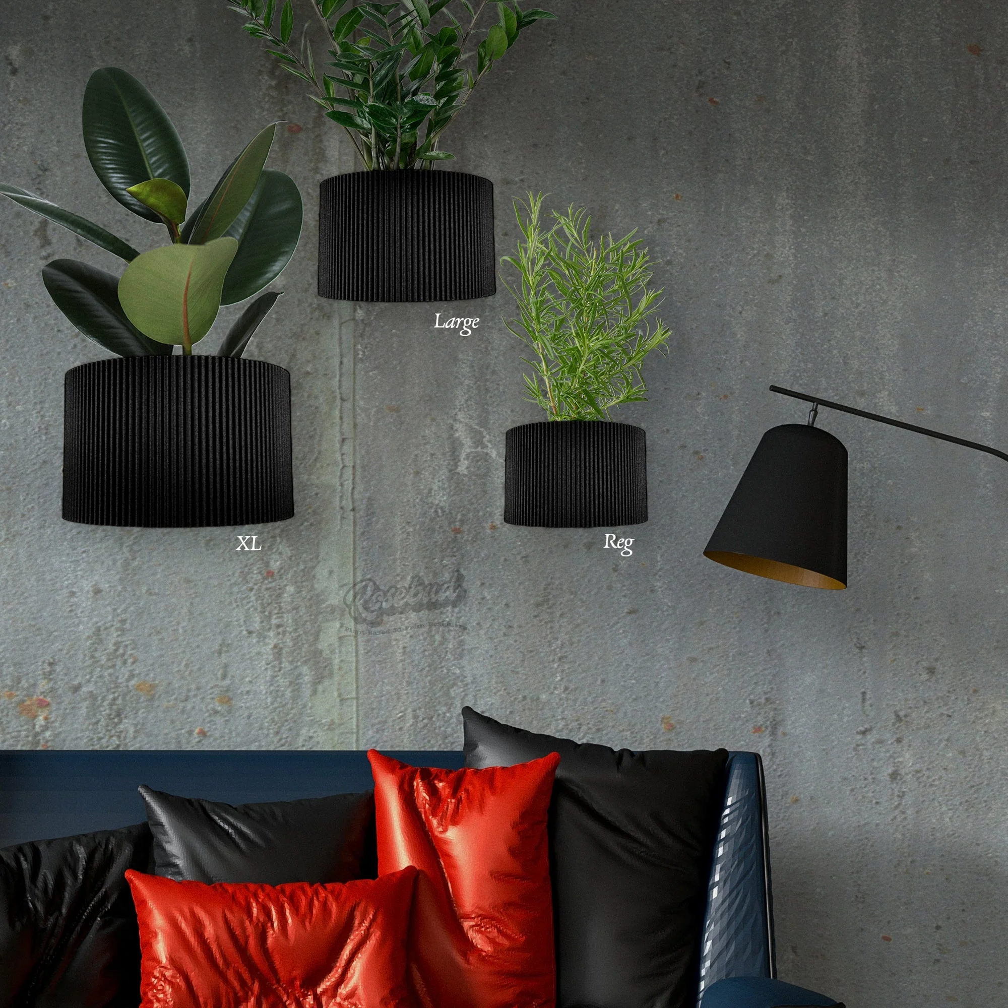 Ribbed Wall Planter - Image 7