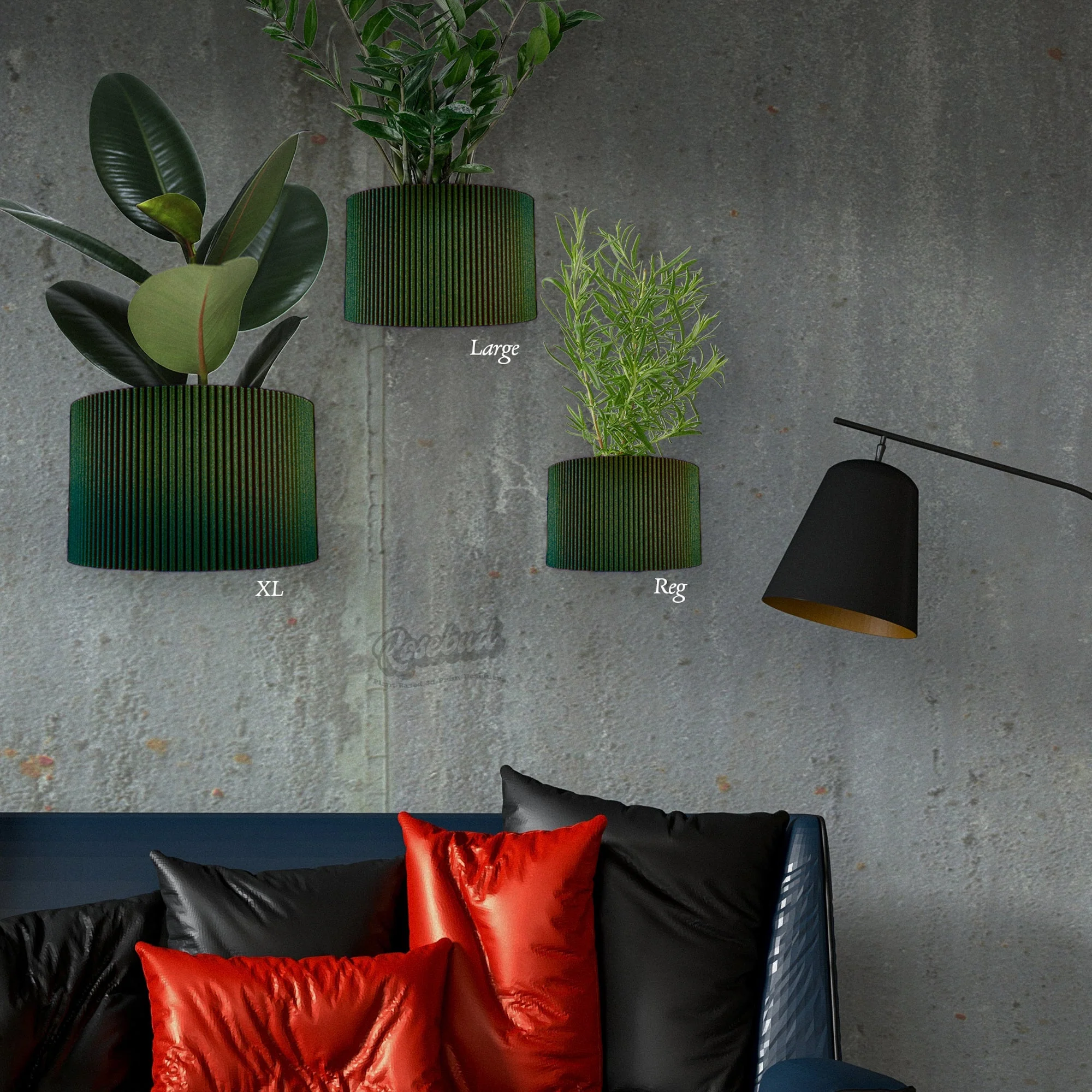Ribbed Wall Planter - Image 8