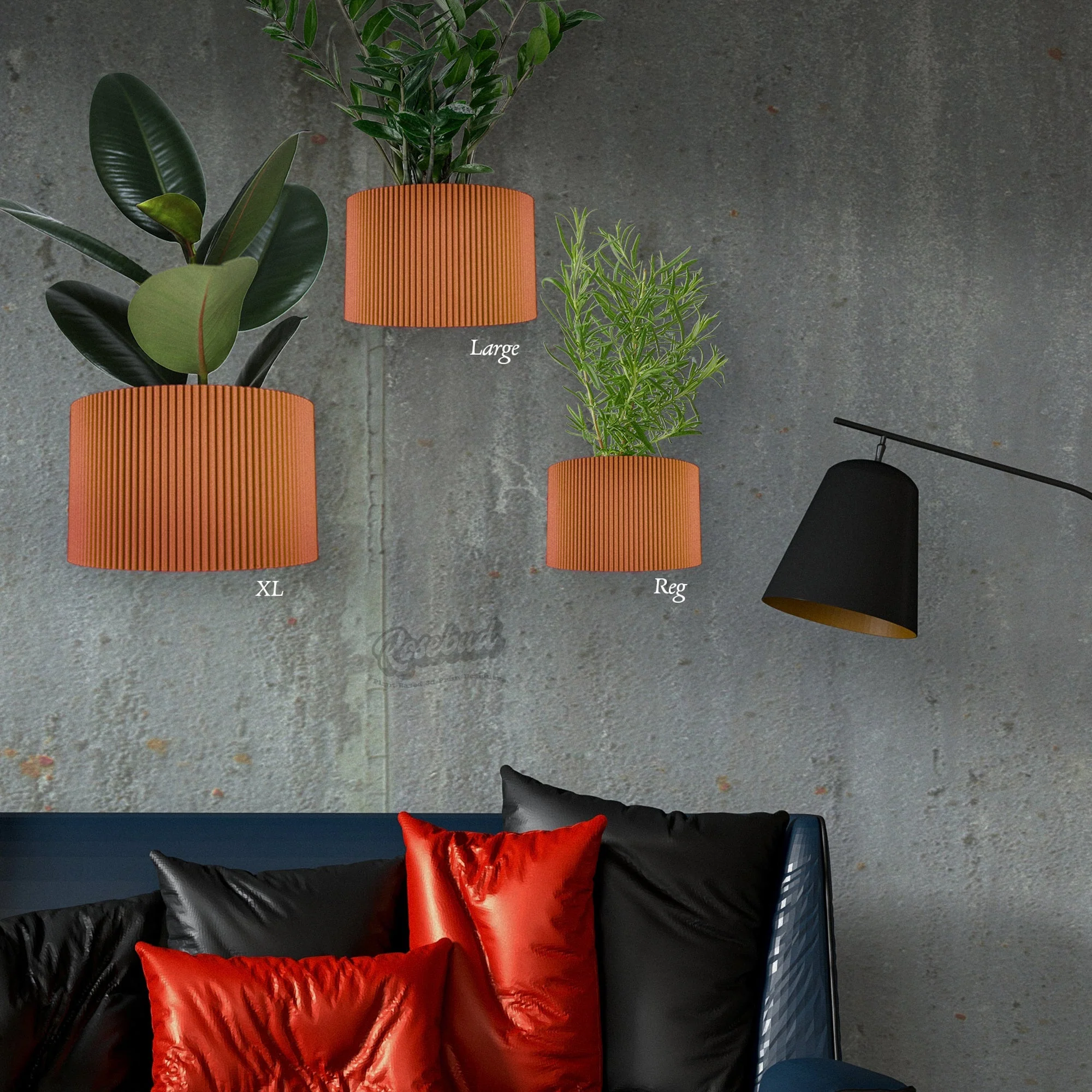 Ribbed Wall Planter - Image 9