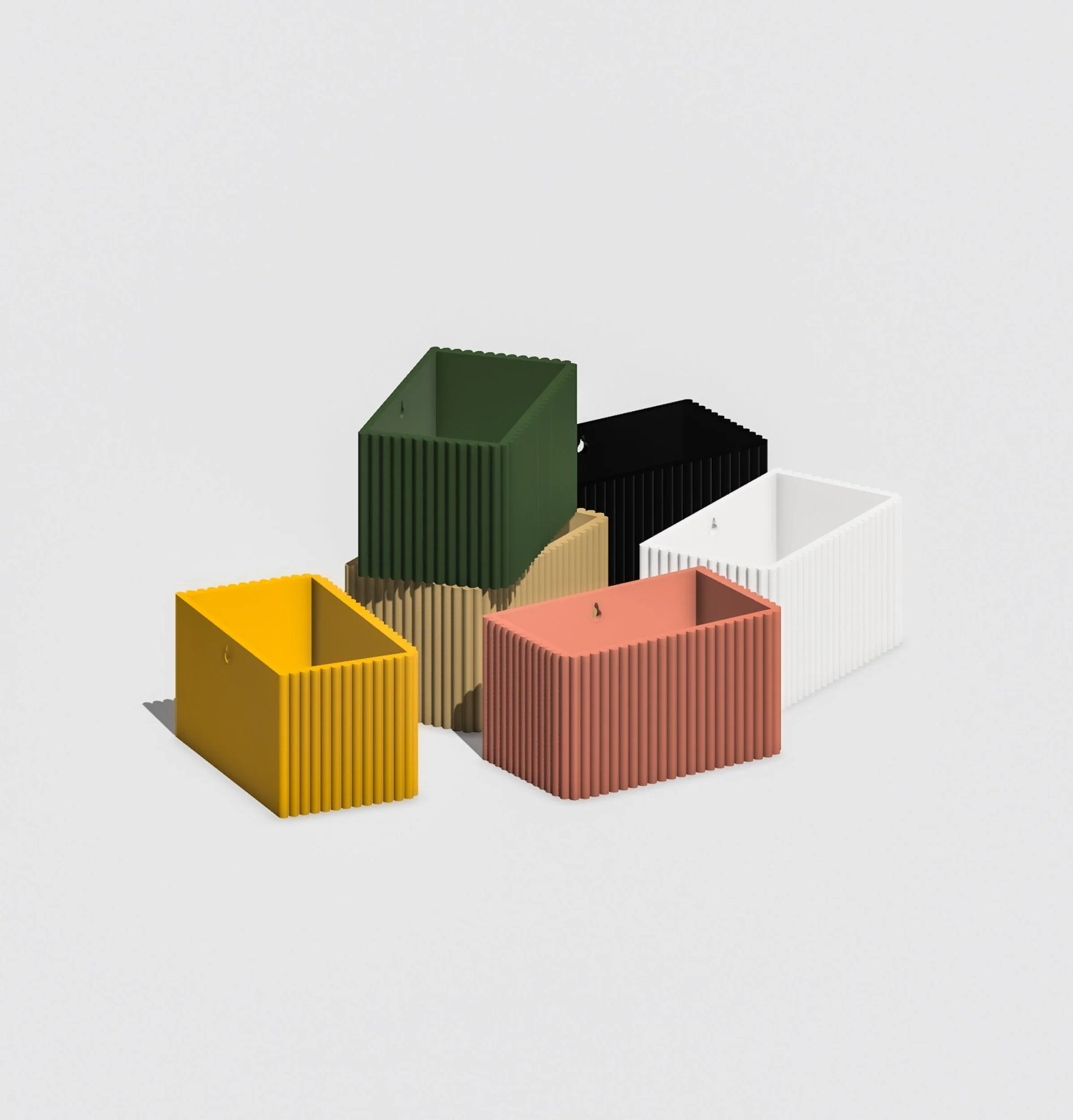 Ribbed Wall Planter, Rectangle - Image 11