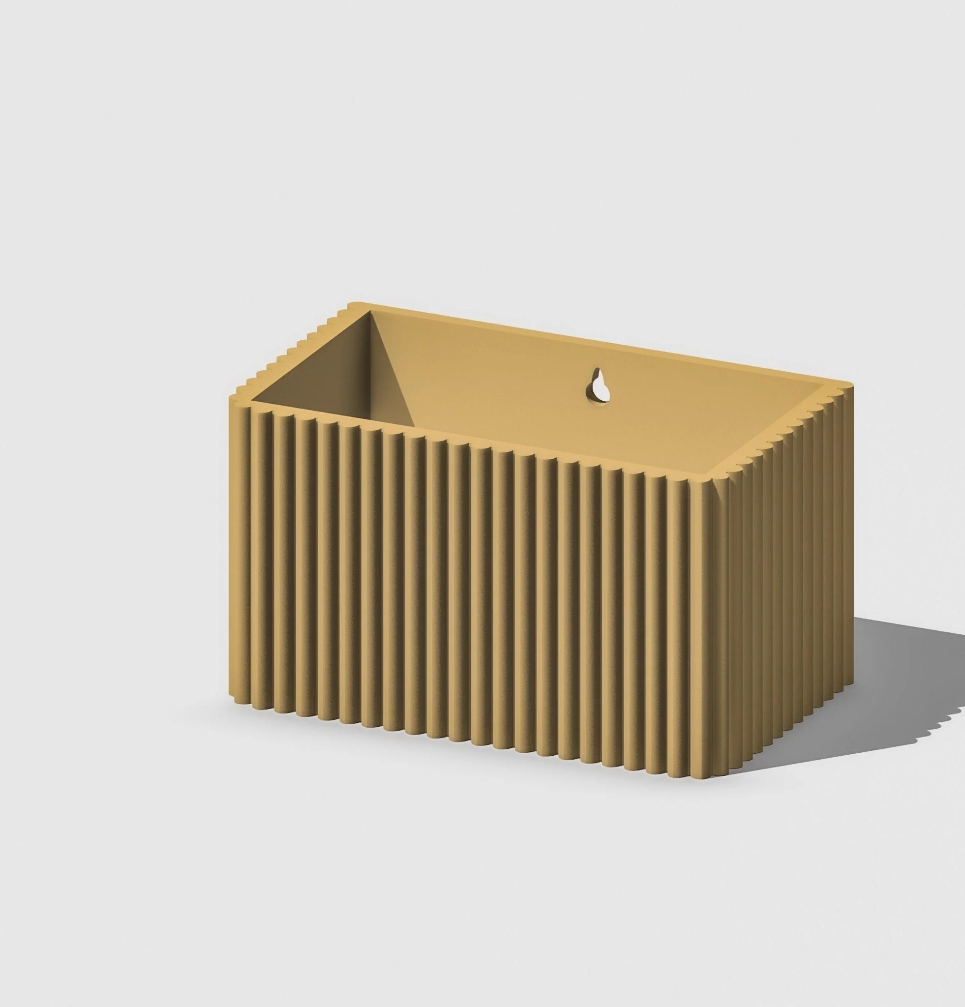 Ribbed Wall Planter, Rectangle - Image 4