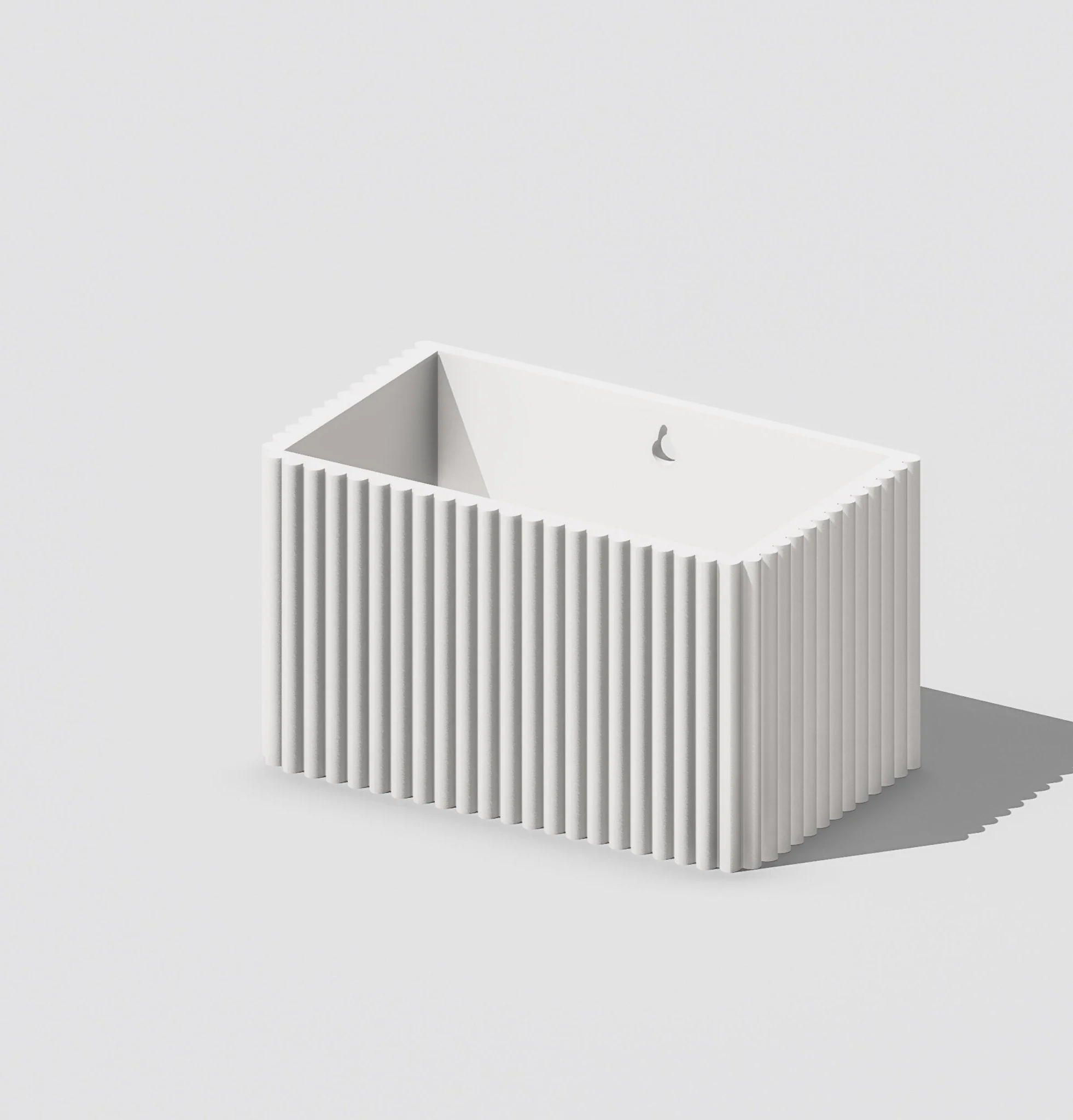Ribbed Wall Planter, Rectangle - Image 7