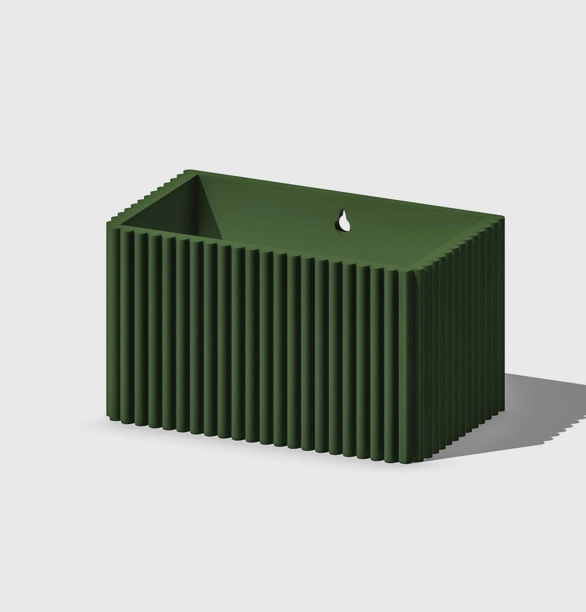 Ribbed Wall Planter, Rectangle - Image 9