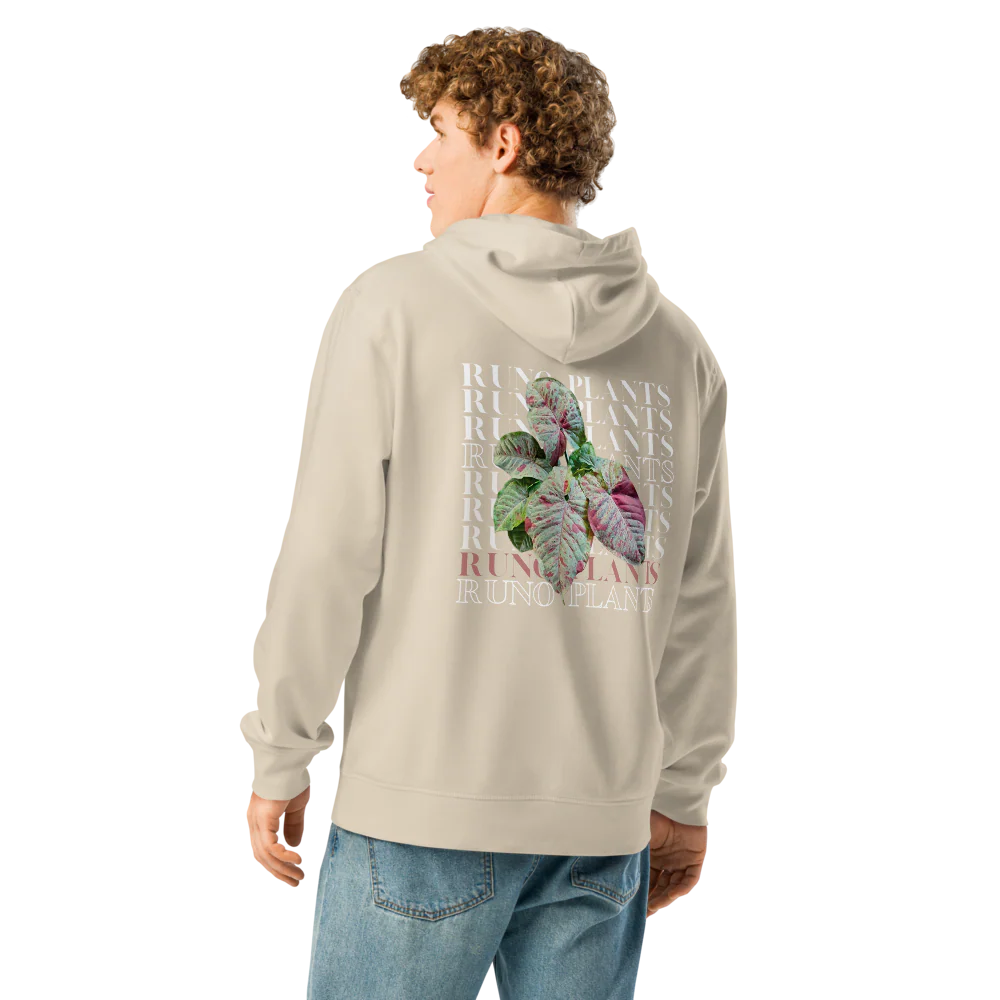 Runo Plants Merch | Confetti Syngonium | Unisex Organic Mid-Weight Hoodie - Image 10