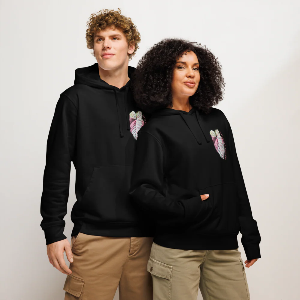 Runo Plants Merch | Confetti Syngonium | Unisex Organic Mid-Weight Hoodie - Image 15