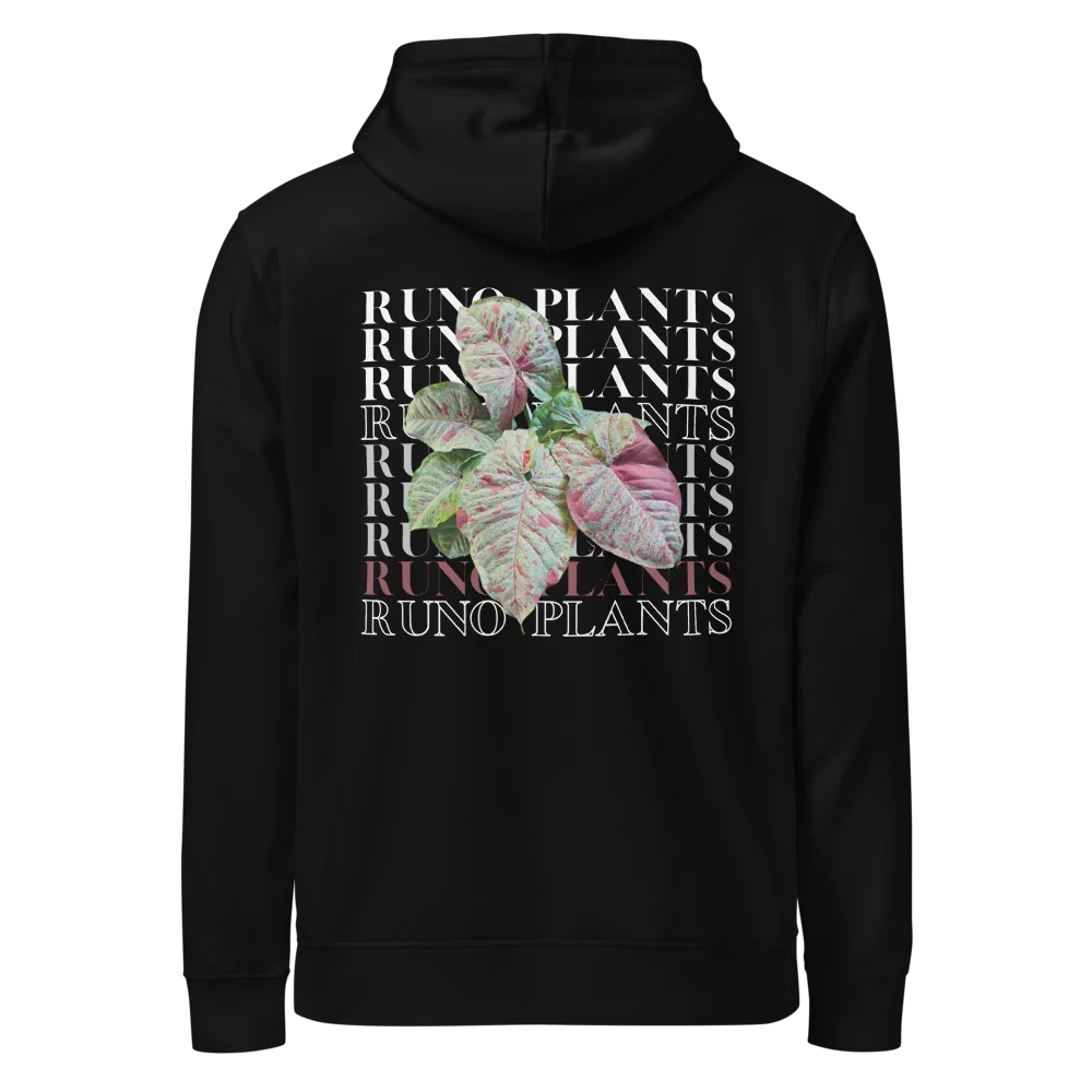 Runo Plants Merch | Confetti Syngonium | Unisex Organic Mid-Weight Hoodie - Image 3
