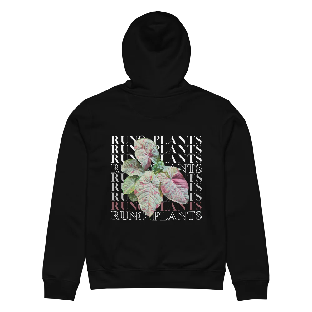 Runo Plants Merch | Confetti Syngonium | Unisex Organic Mid-Weight Hoodie - Image 7
