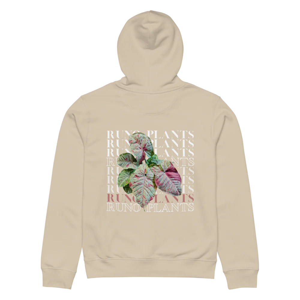 Runo Plants Merch | Confetti Syngonium | Unisex Organic Mid-Weight Hoodie - Image 8